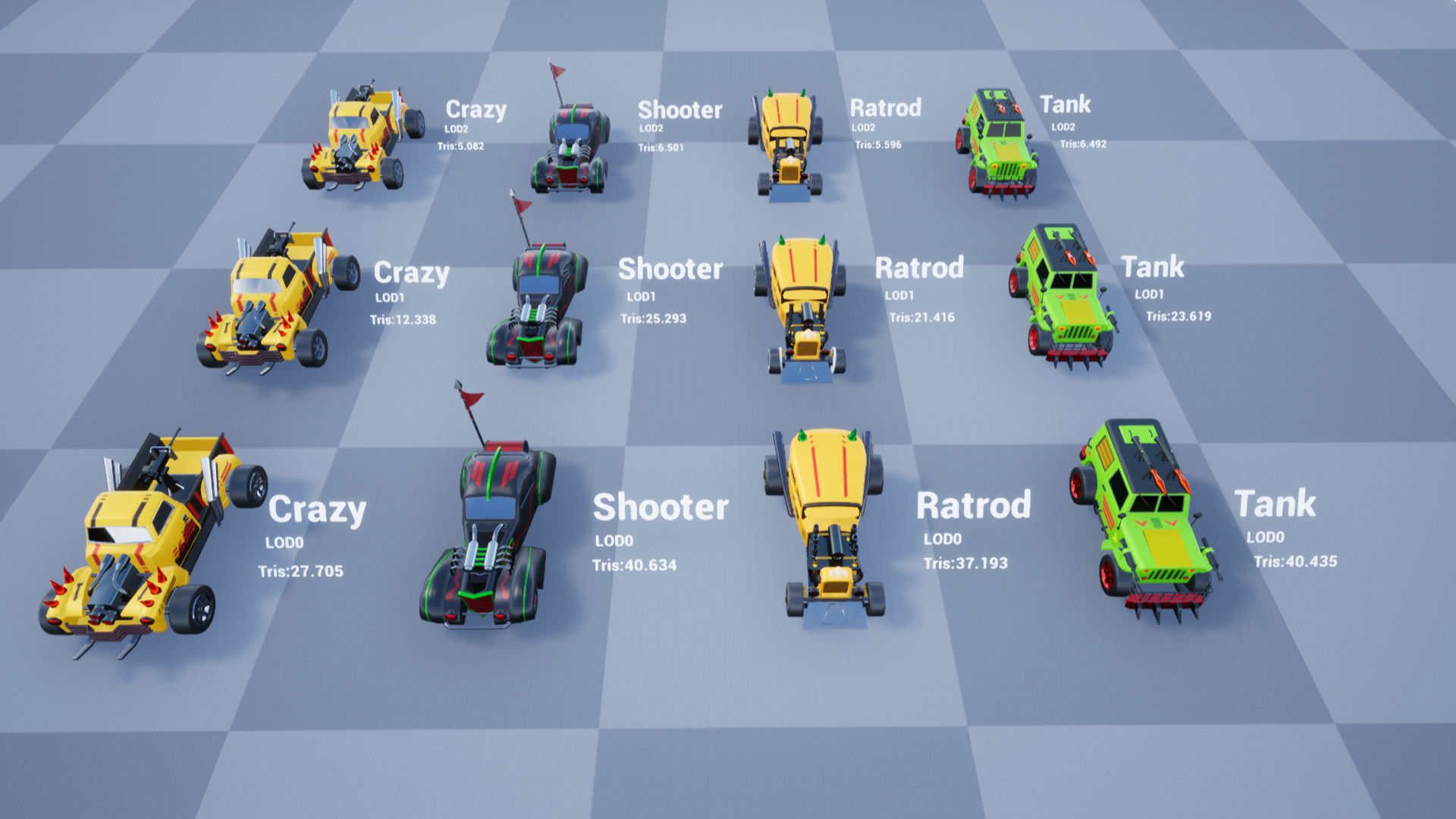 Post Apocalyptic Cars Low-poly 3D model_15