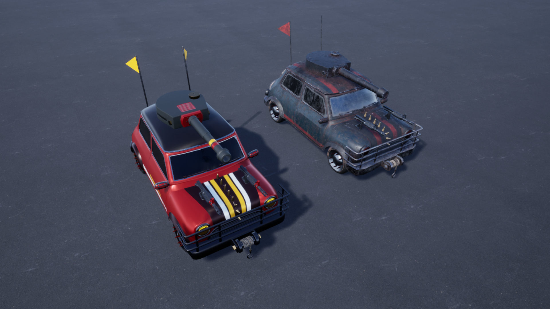 Post Apocalyptic Cars Low-poly 3D model_3