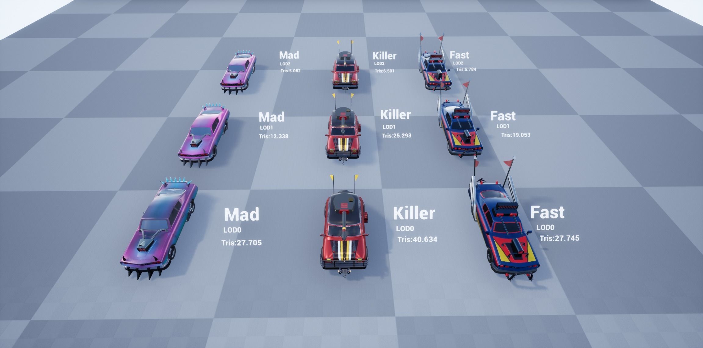 Post Apocalyptic Cars Low-poly 3D model_16