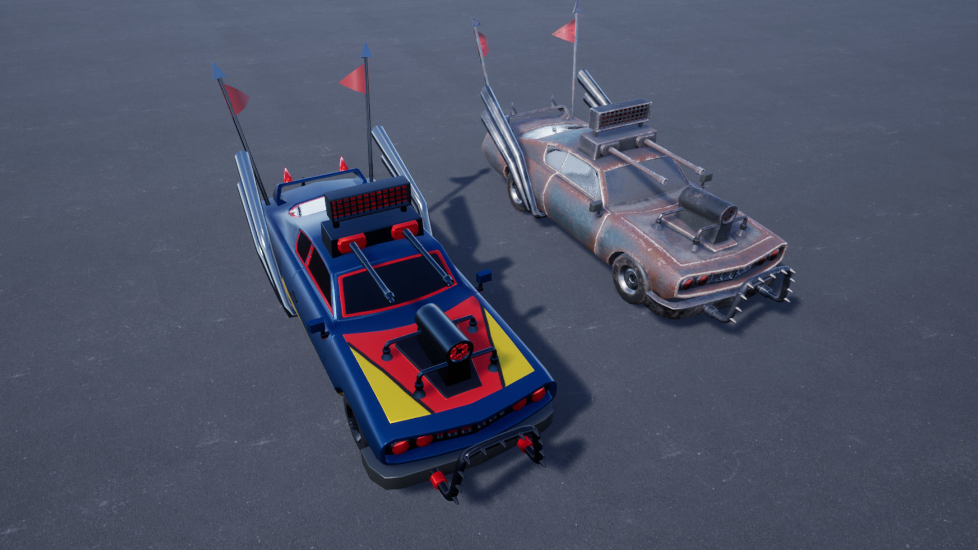 Post Apocalyptic Cars Low-poly 3D model_2