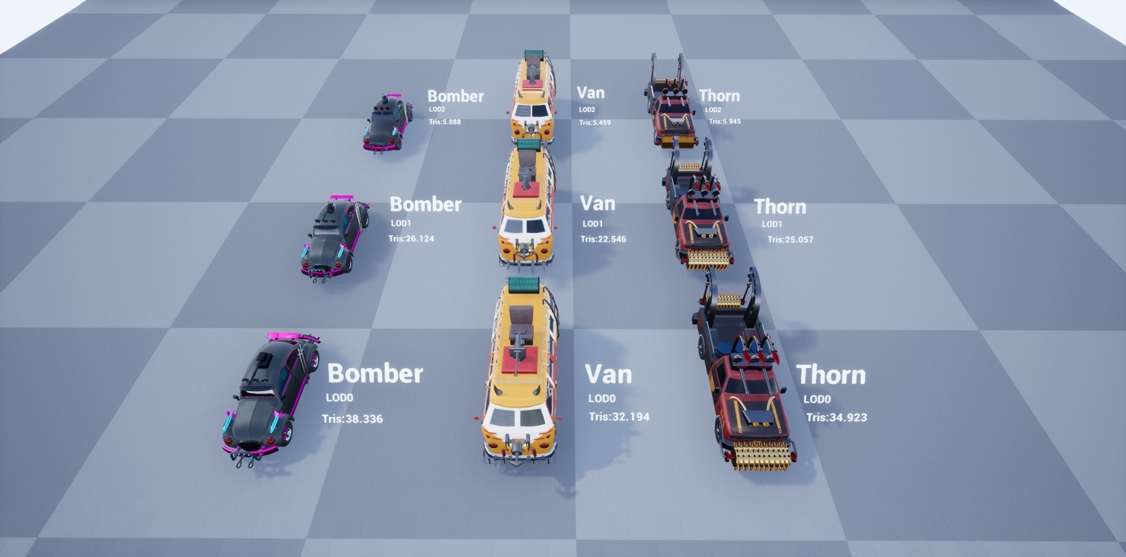 Post Apocalyptic Cars Low-poly 3D model_14