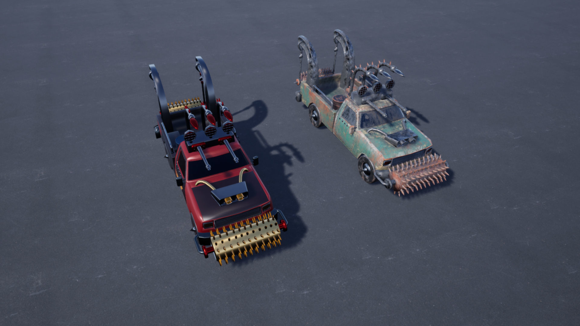 Post Apocalyptic Cars Low-poly 3D model_10
