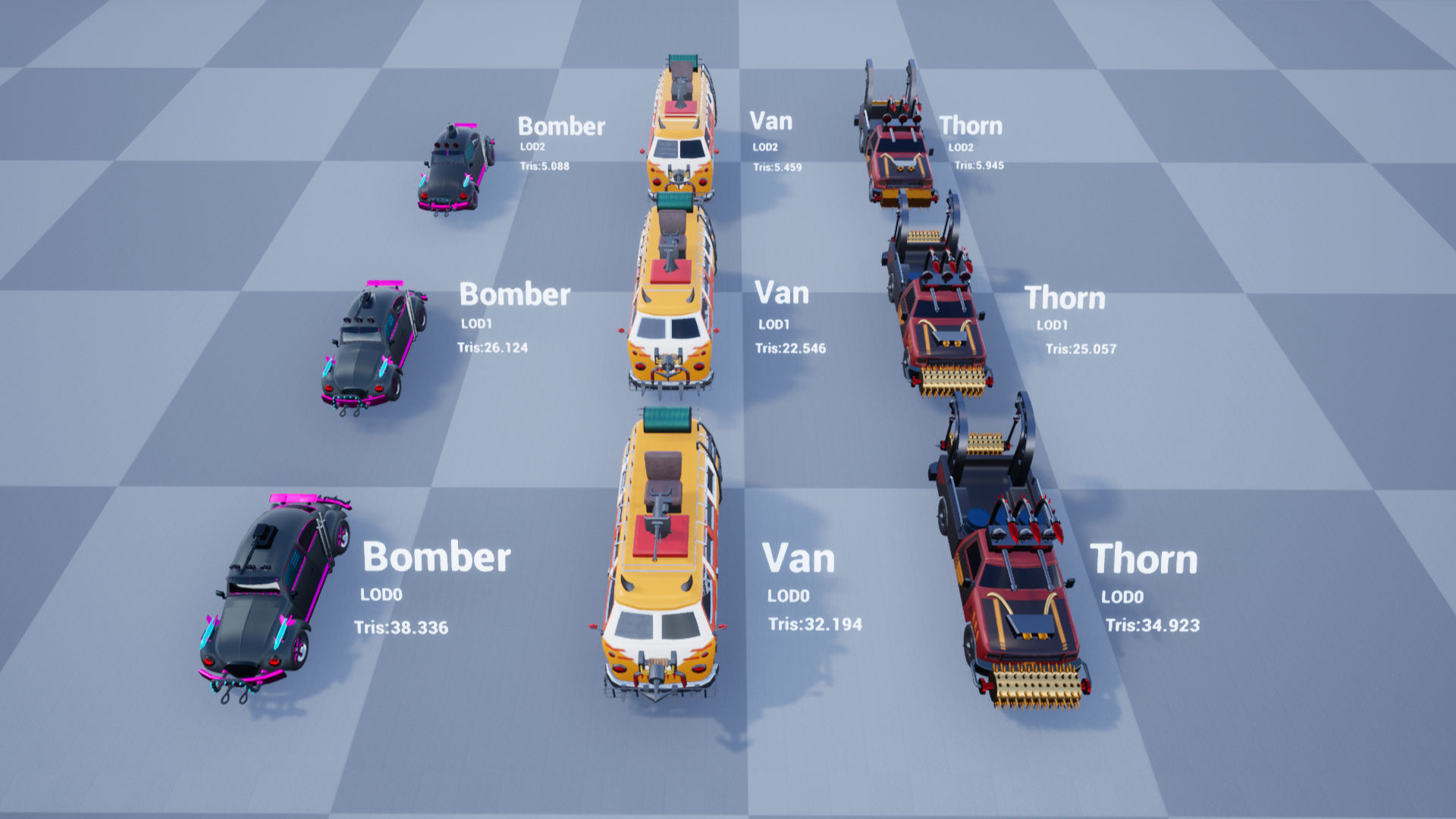Post Apocalyptic Cars Low-poly 3D model_12