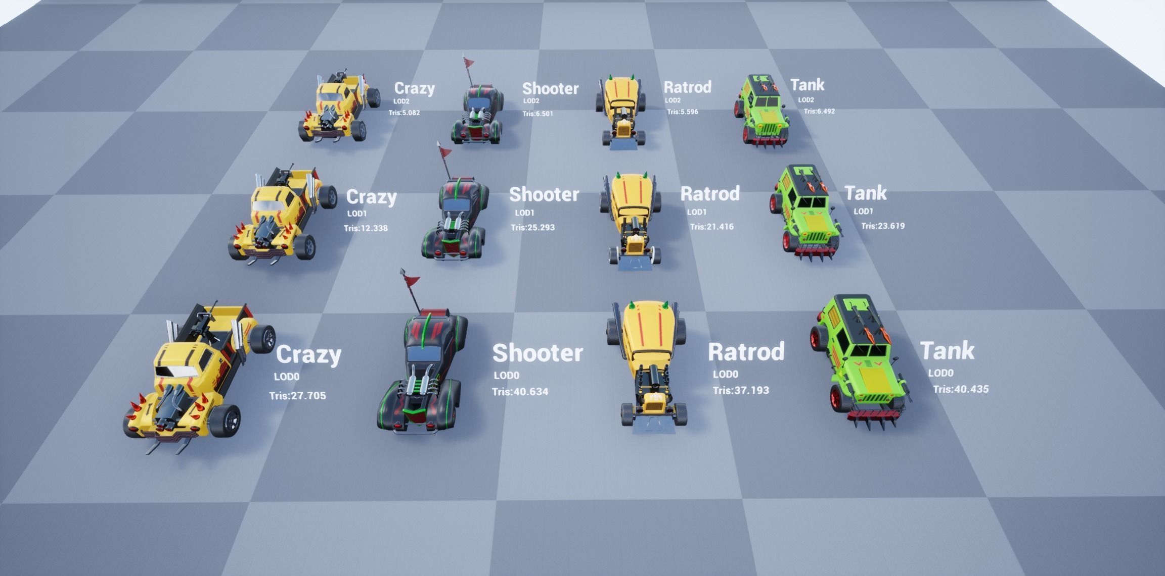 Post Apocalyptic Cars Low-poly 3D model_17