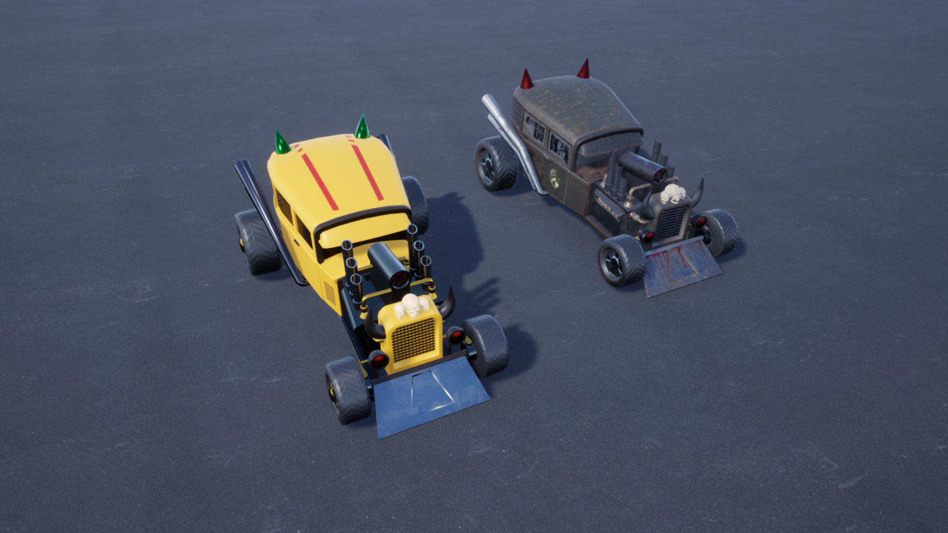 Post Apocalyptic Cars Low-poly 3D model_5