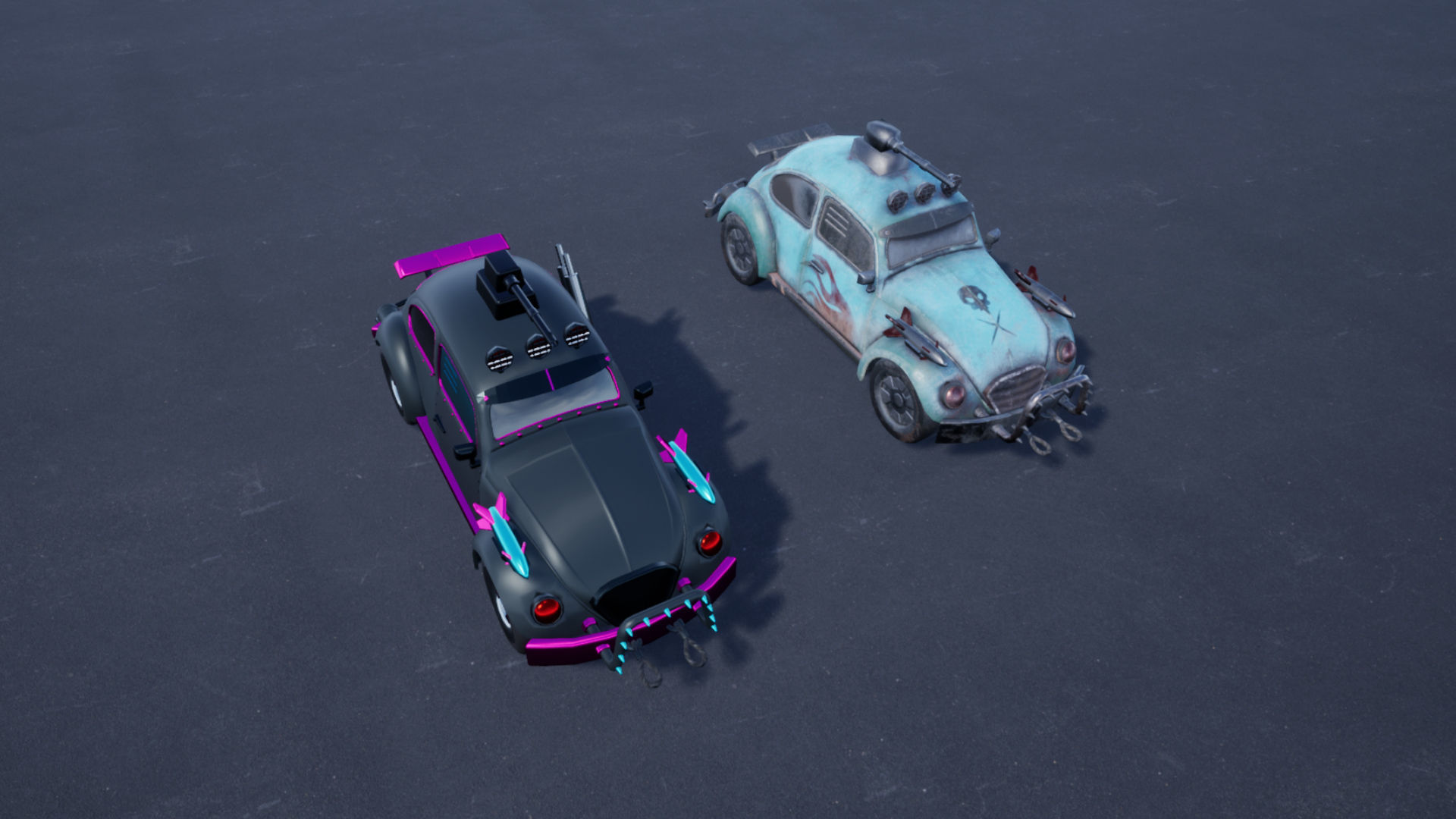 Post Apocalyptic Cars Low-poly 3D model_8