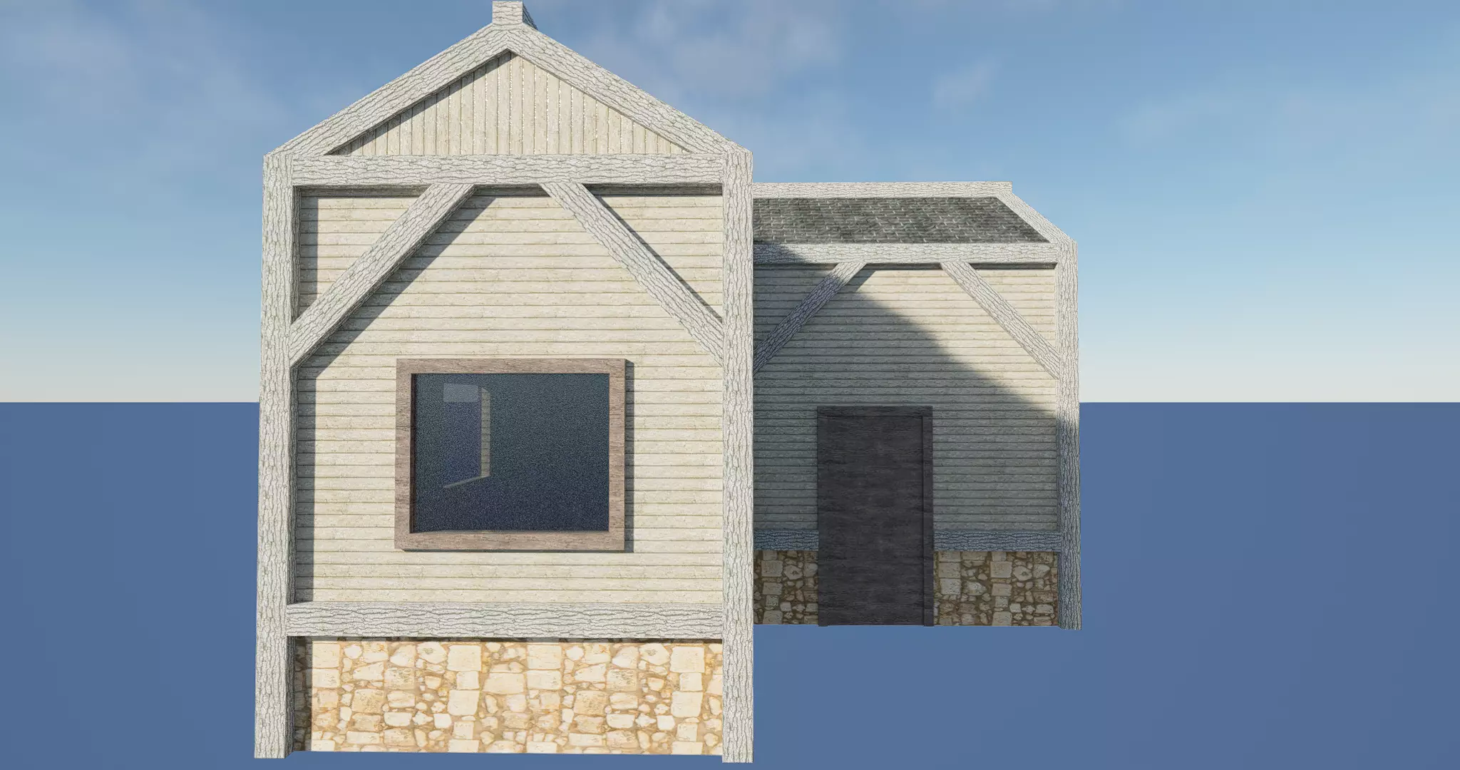 wood House01 Free low-poly 3D model