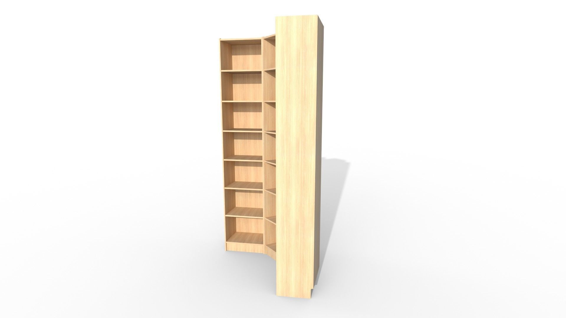 Bookcase combination 3D model_7