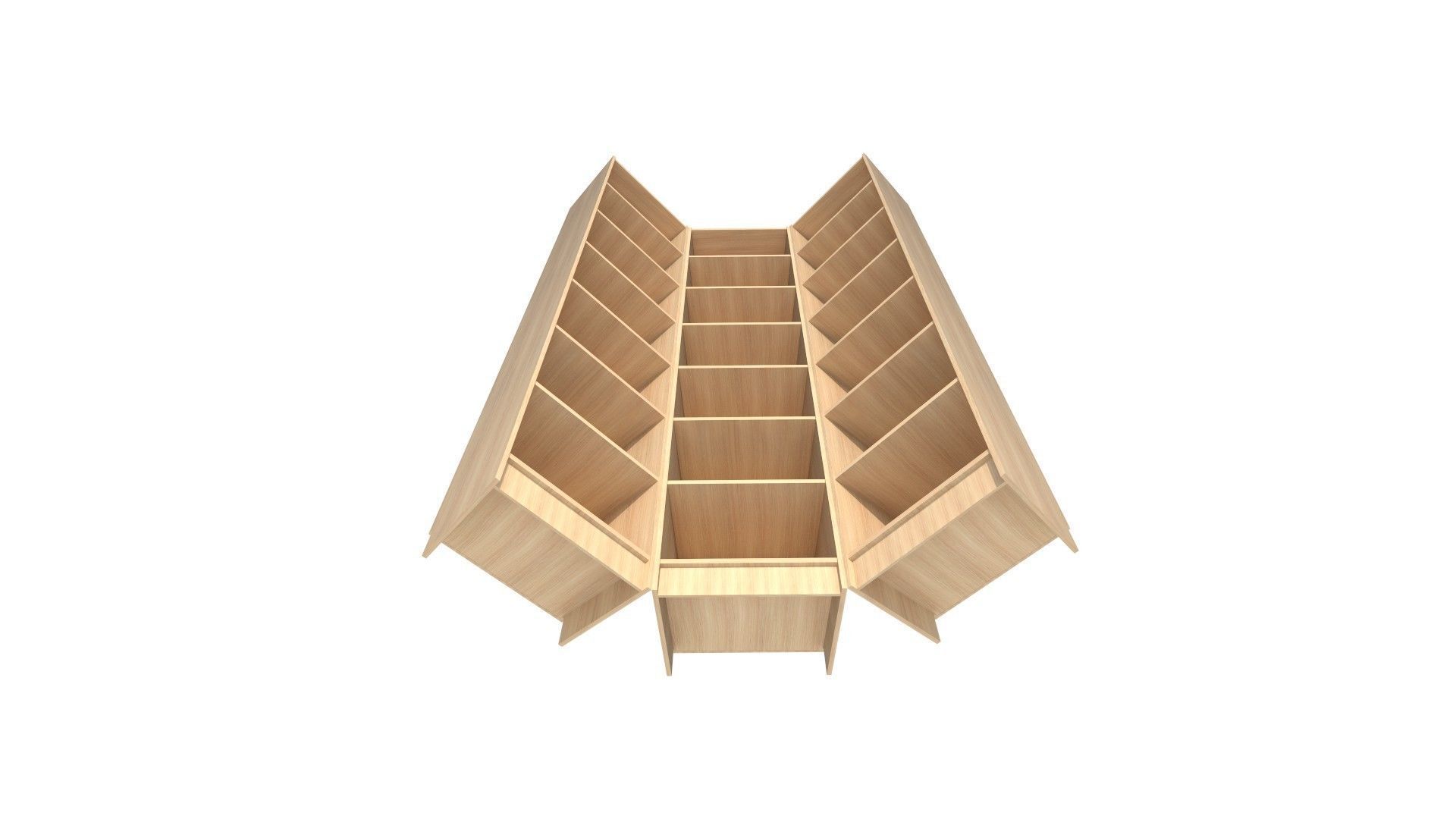 Bookcase combination 3D model_5