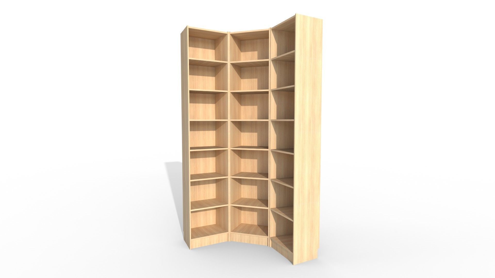 Bookcase combination 3D model_6