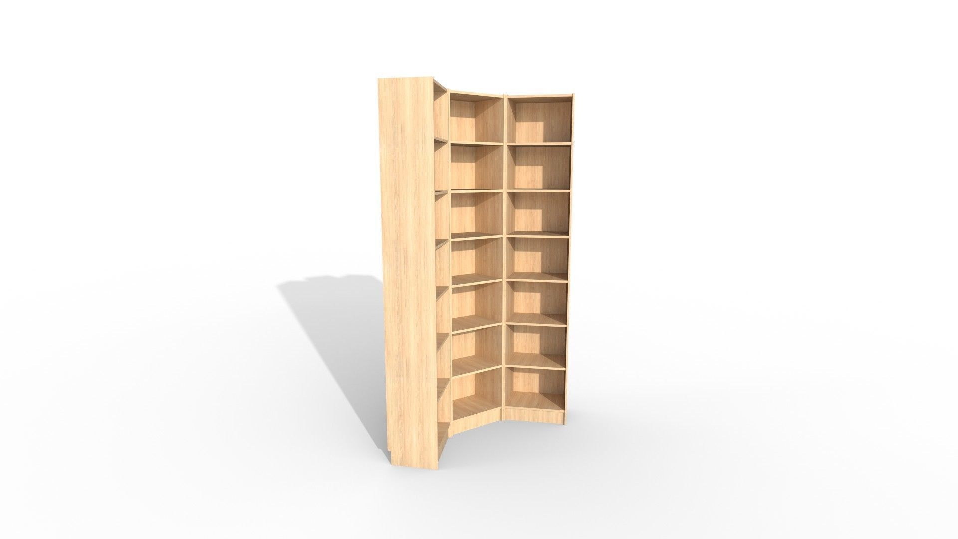 Bookcase combination 3D model_4