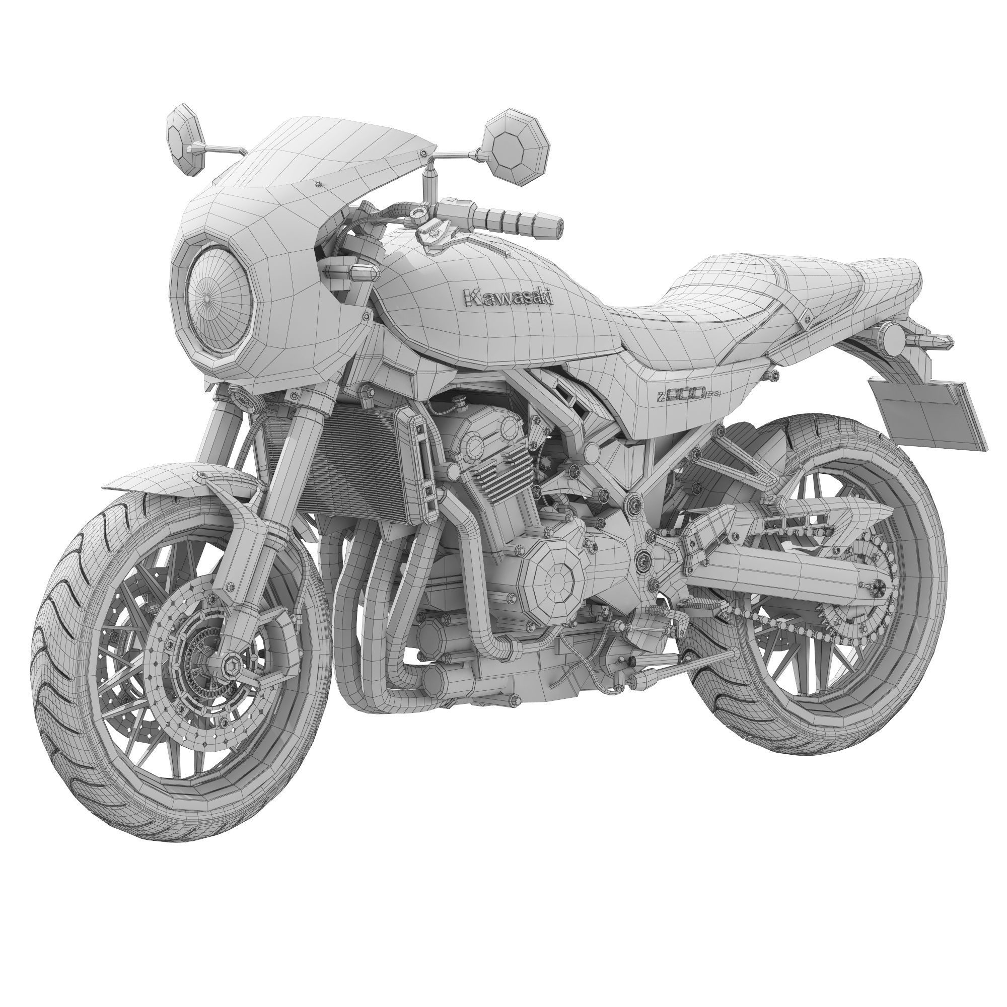 Kawasaki Z900RS Cafe 2020 3D model_11