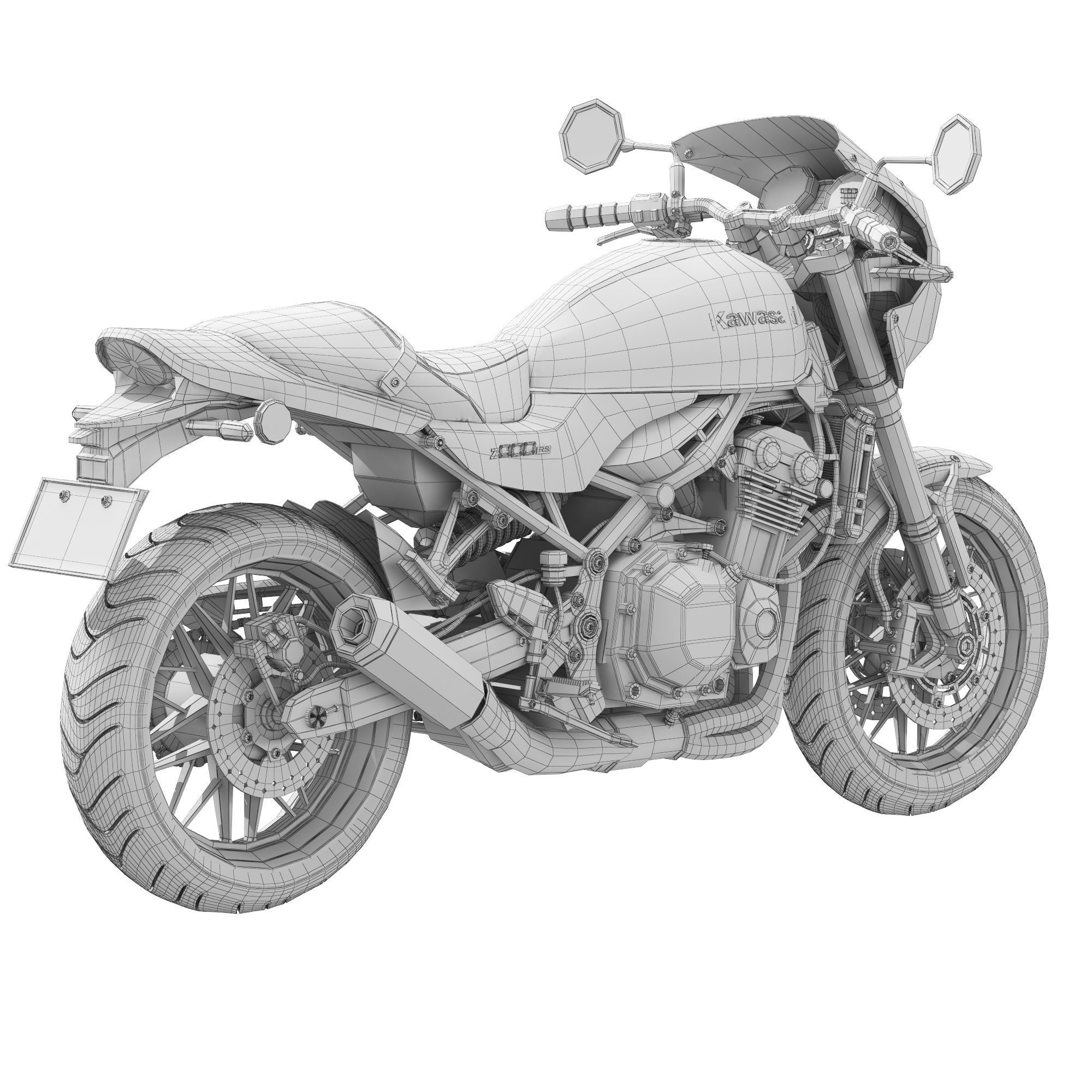 Kawasaki Z900RS Cafe 2020 3D model_3