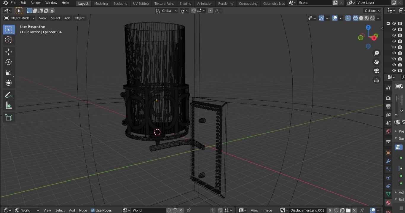 Blender 3d Wall Lamp Modelling Eevee and Cycles 3D model_3