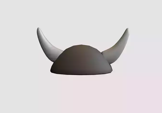 low poly hat viking helmet with horns