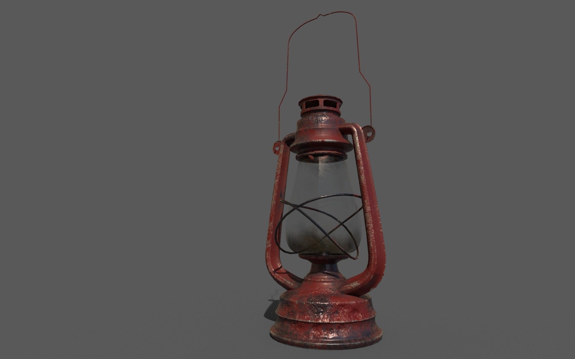 Old lamp  3D model Low-poly 3D model_4