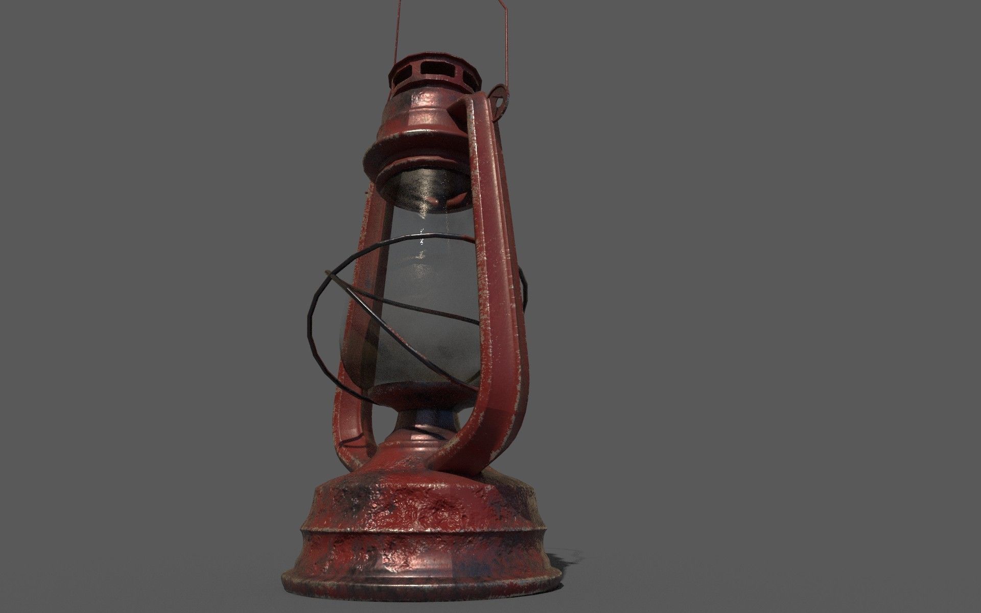Old lamp  3D model Low-poly 3D model_2