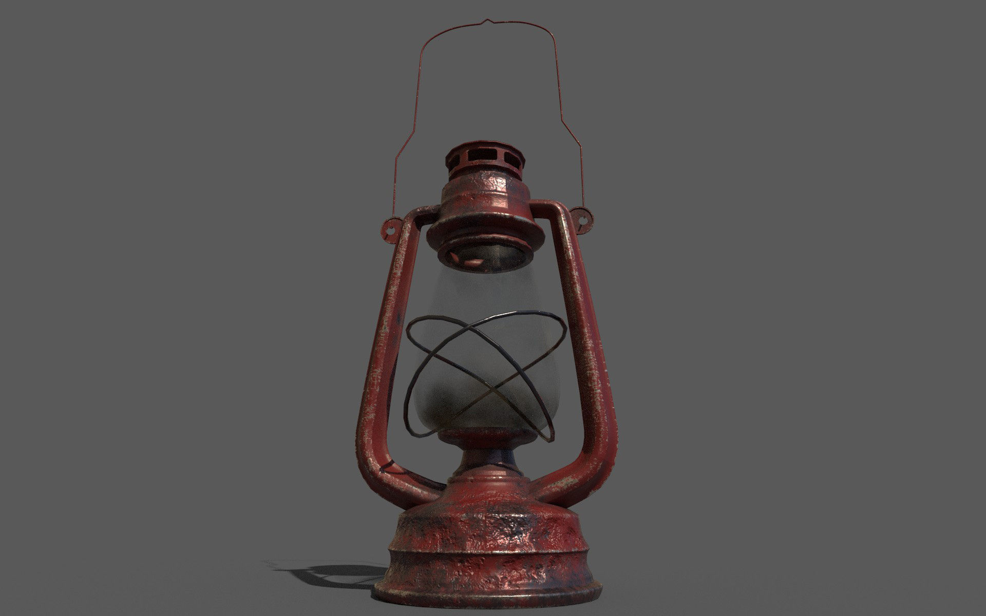 Old lamp  3D model Low-poly 3D model_1