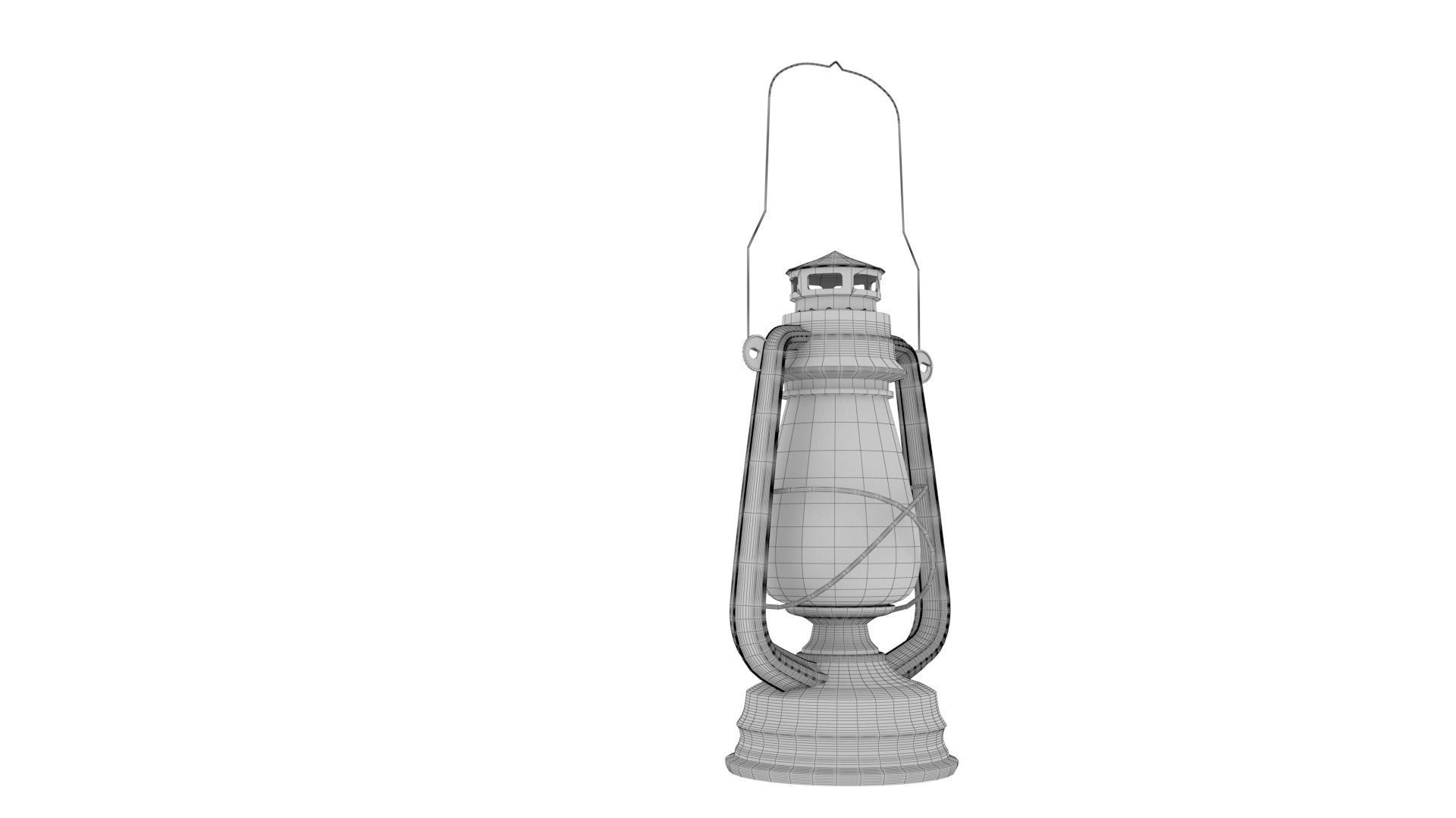 Old lamp  3D model Low-poly 3D model_6