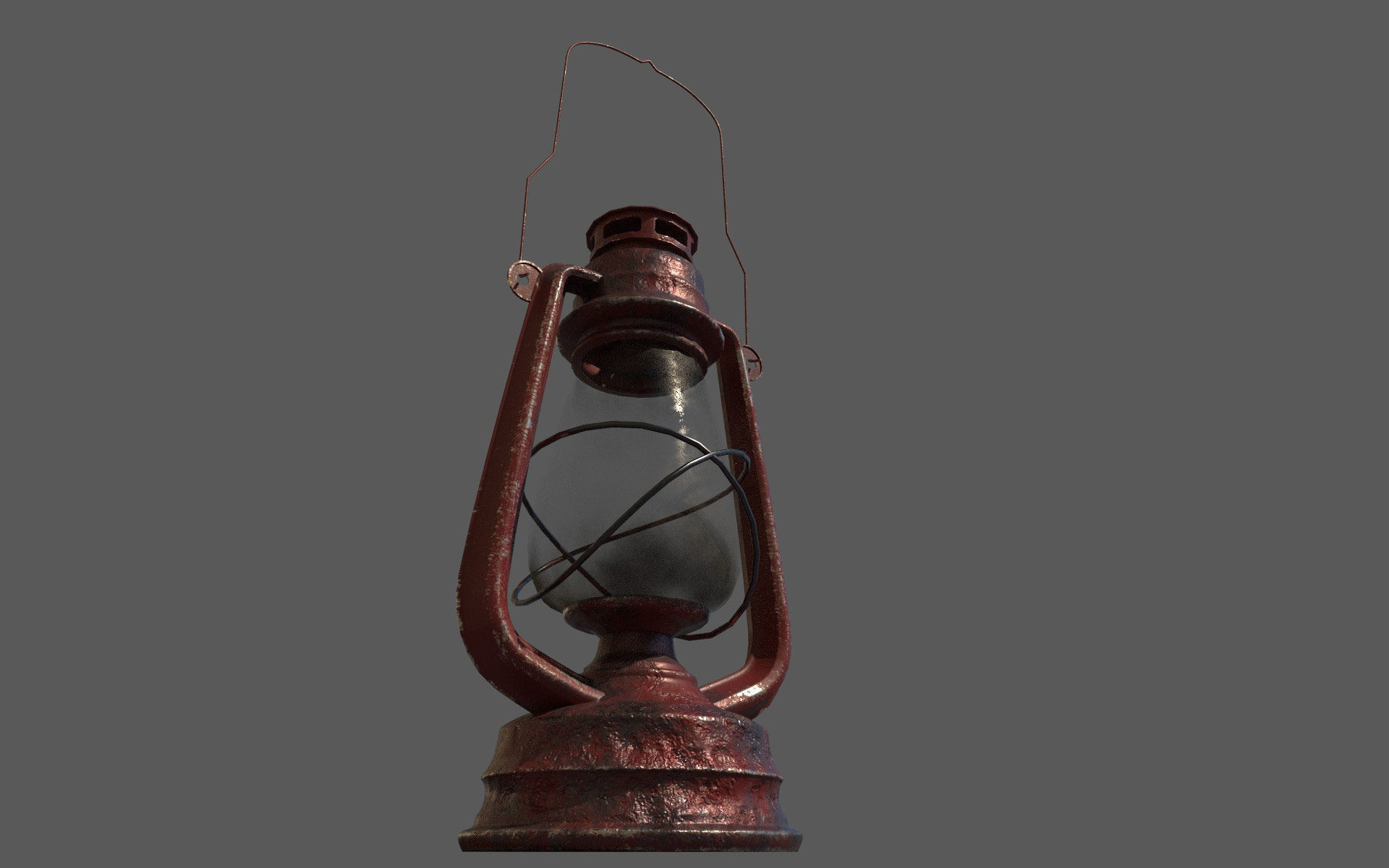 Old lamp  3D model Low-poly 3D model_3