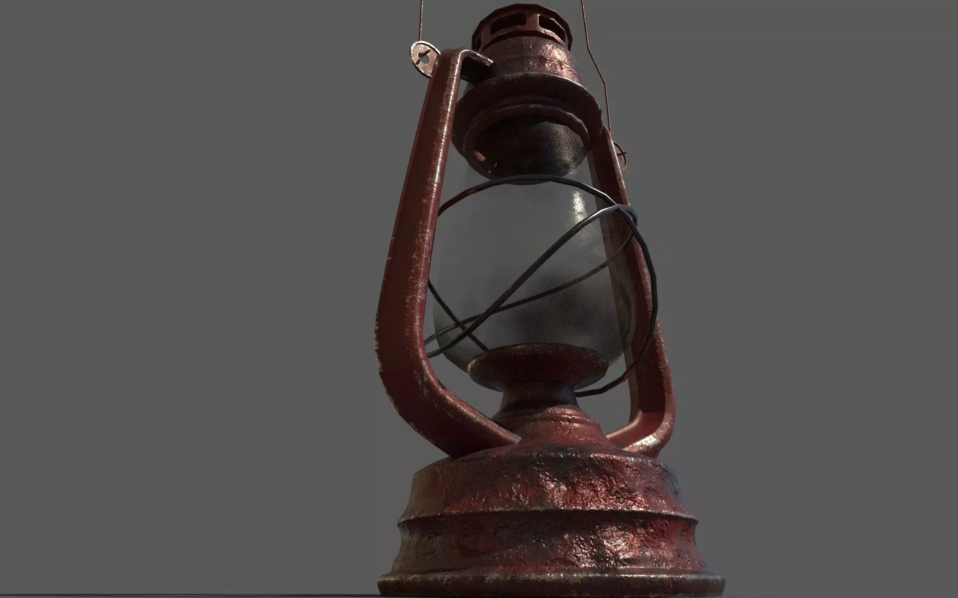 Old lamp  3D model Low-poly 3D model_0