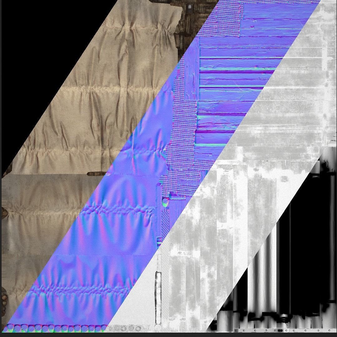 Large Market Stalls Tent Pack Low-poly 3D model_95