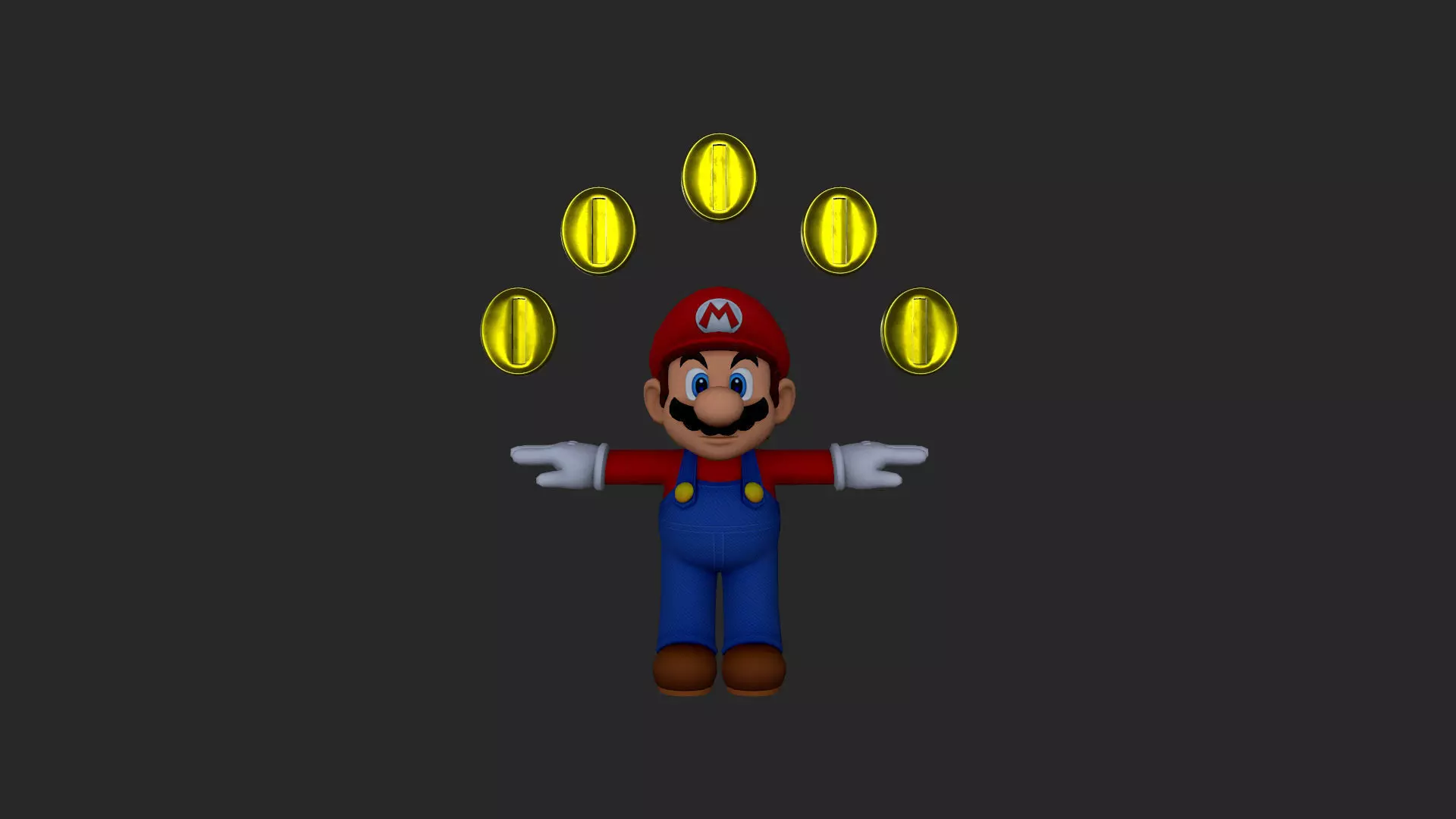 BROS-015 Coin Low-poly 3D model