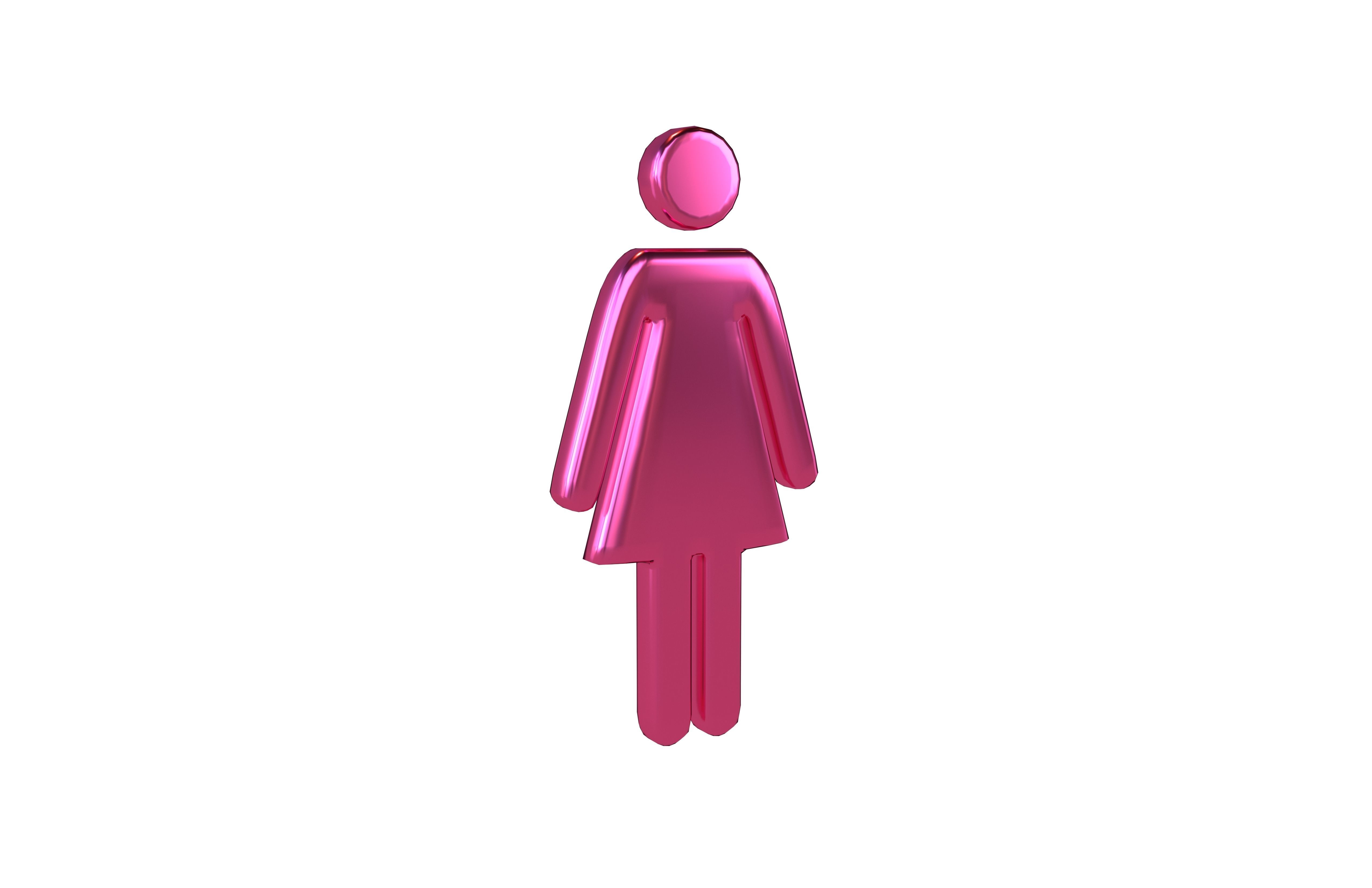 Girl Symbol v5 004 Low-poly 3D model_1