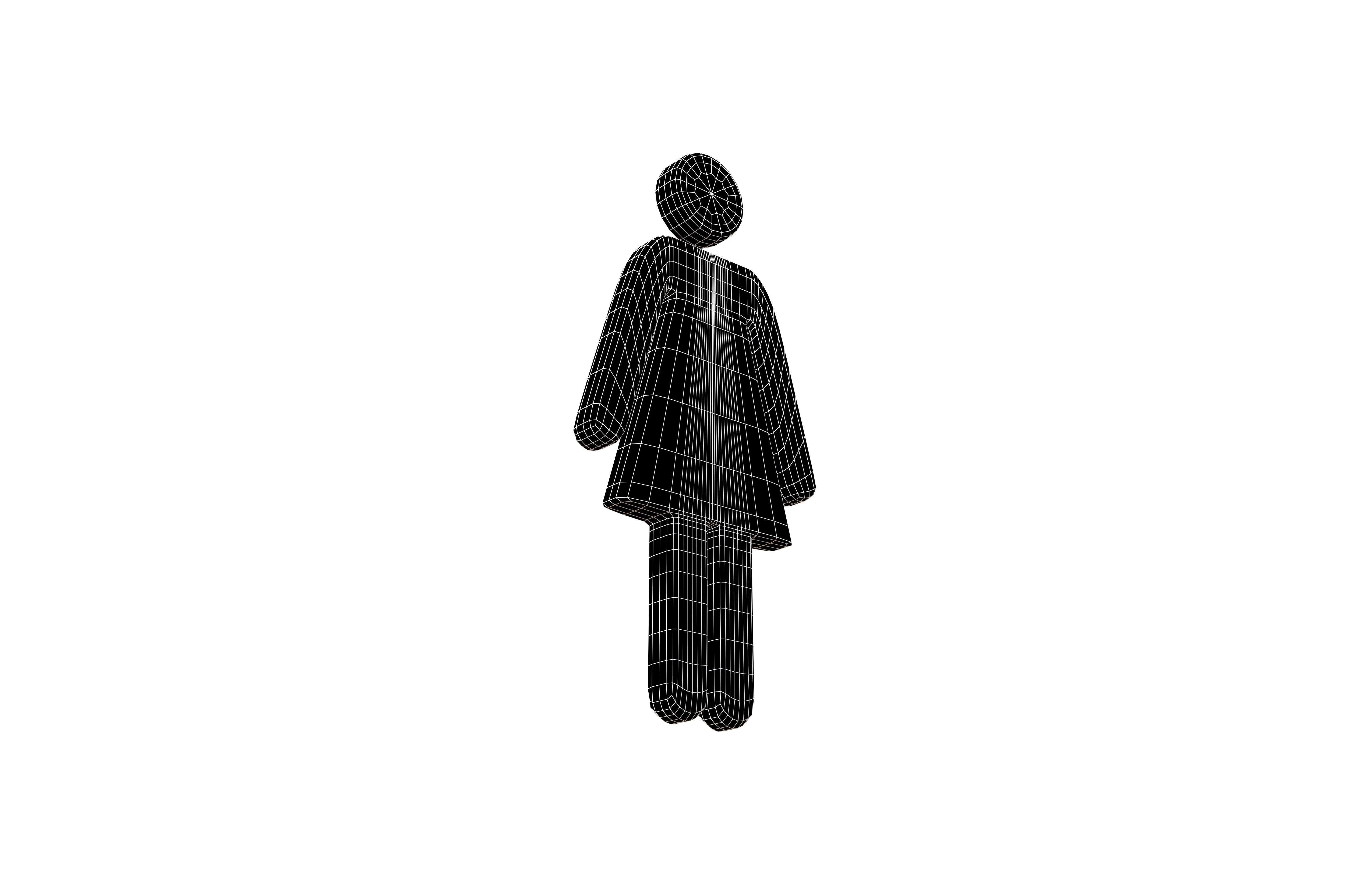 Girl Symbol v5 004 Low-poly 3D model_6