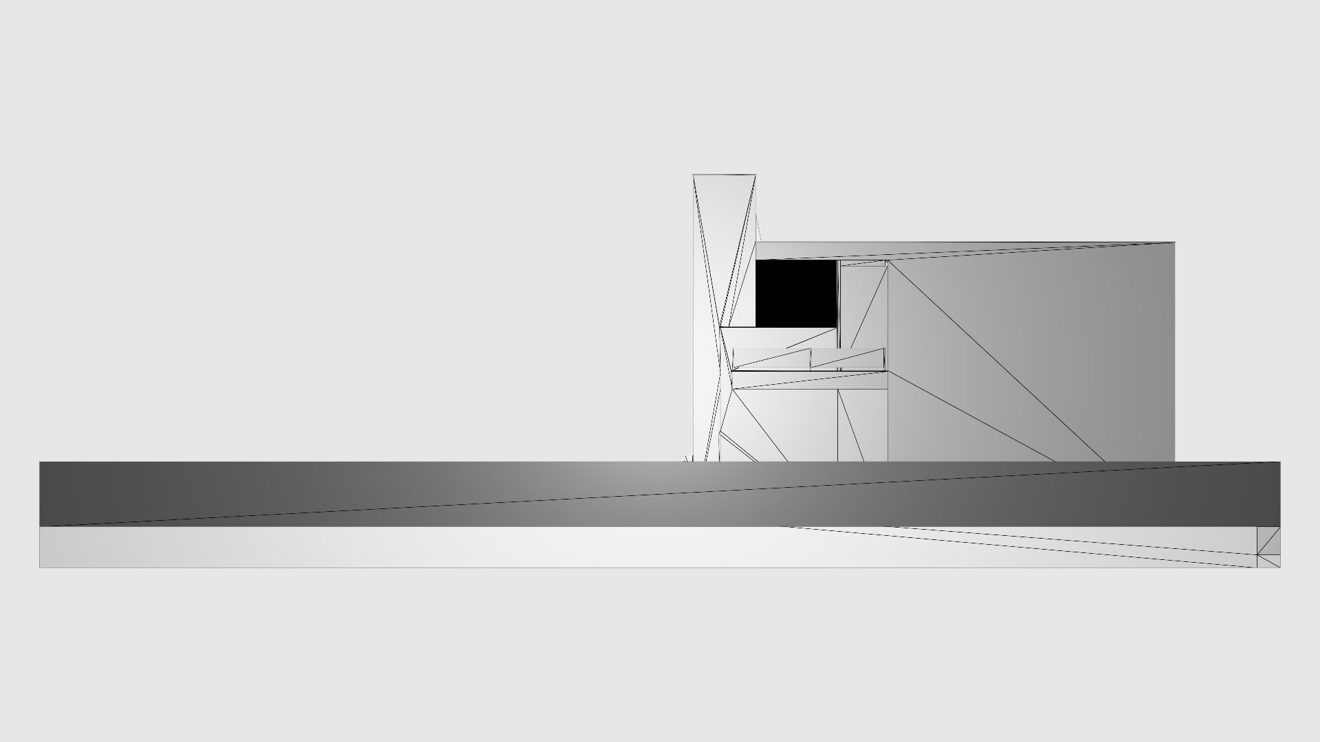 Villa Building Low-poly 3D model_4