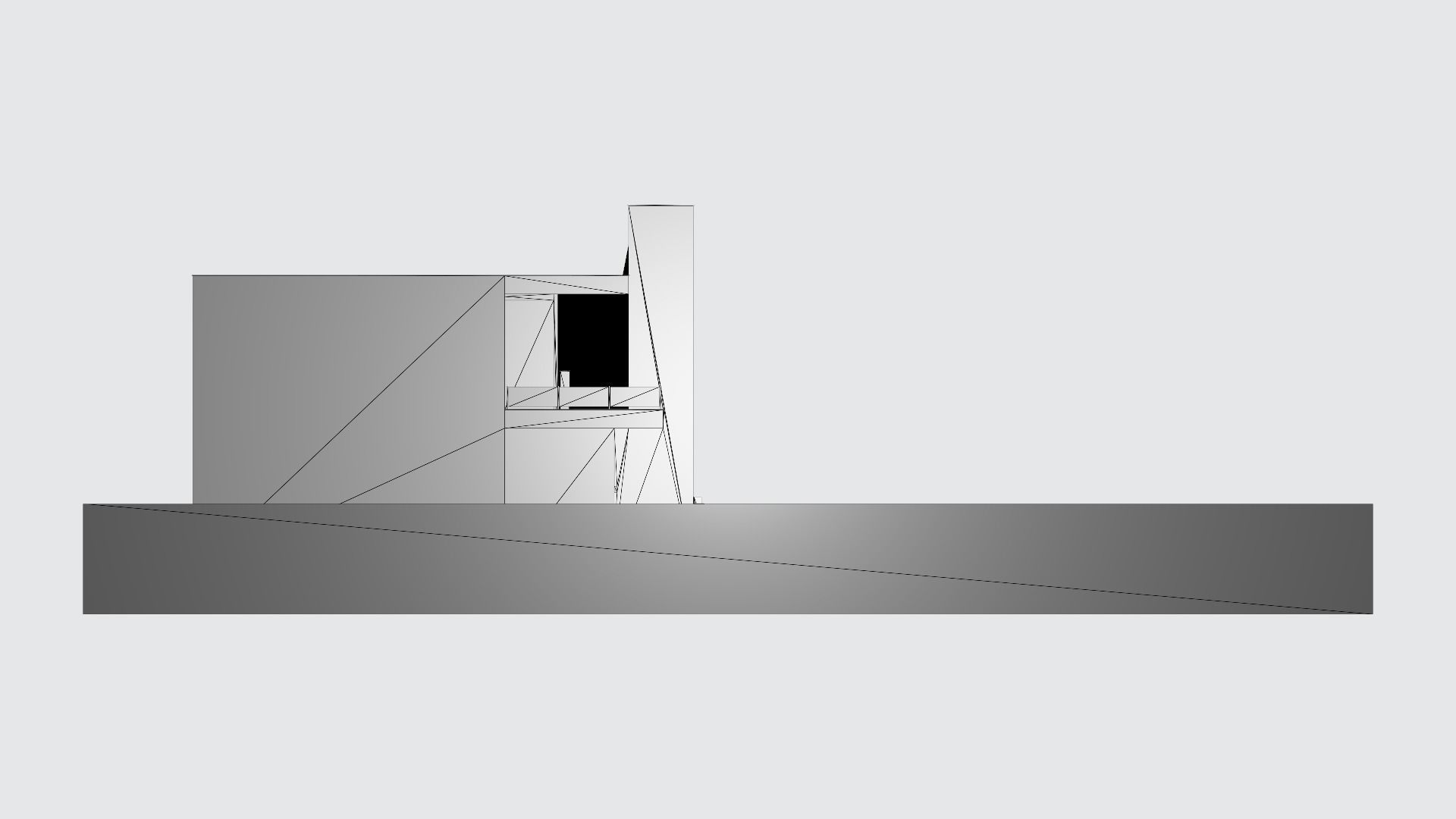 Villa Building Low-poly 3D model_6