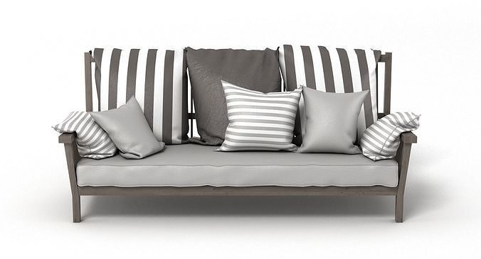 Gervasoni Gray Bench 3D model 5
