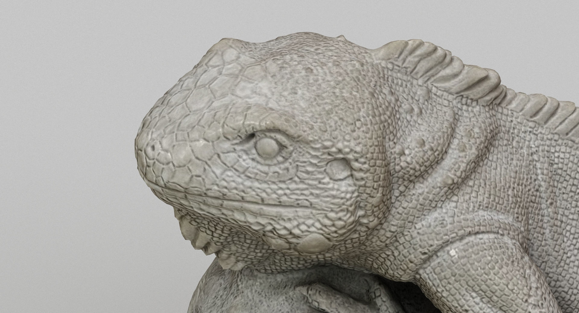 Lizard Statue 3D model_2