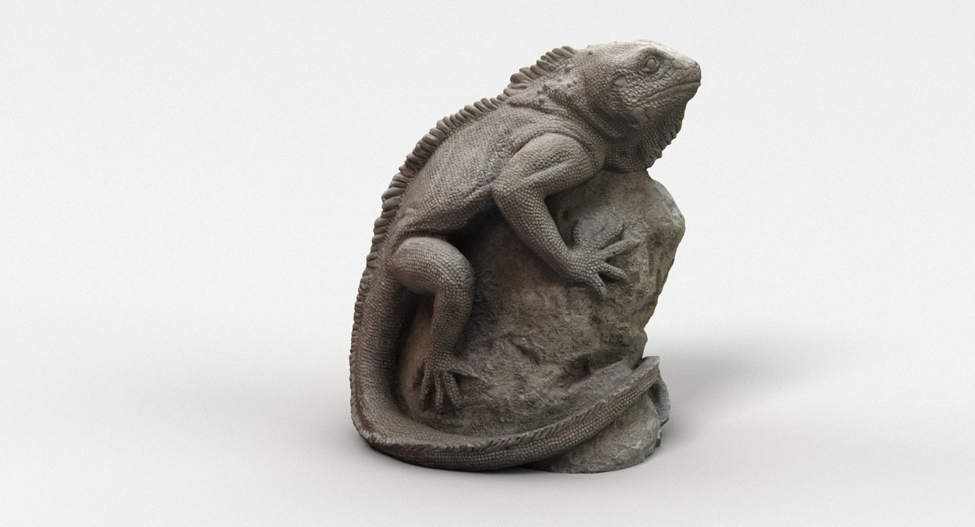 Lizard Statue 3D model_10