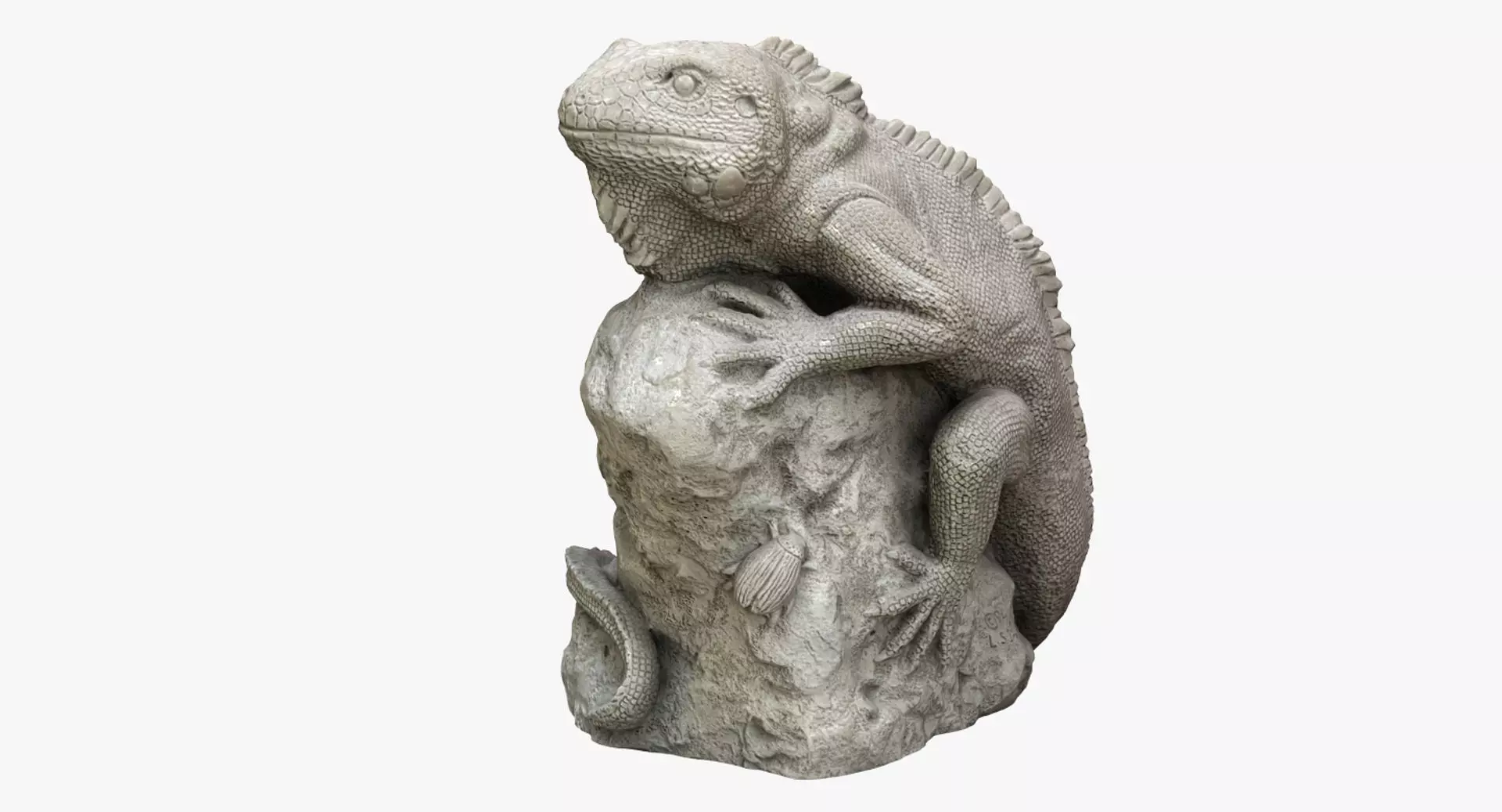Lizard Statue 3D model_0