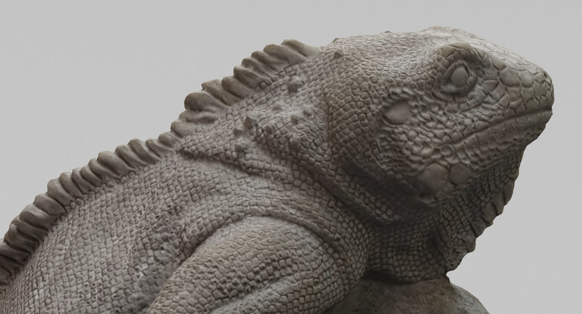 Lizard Statue 3D model_1