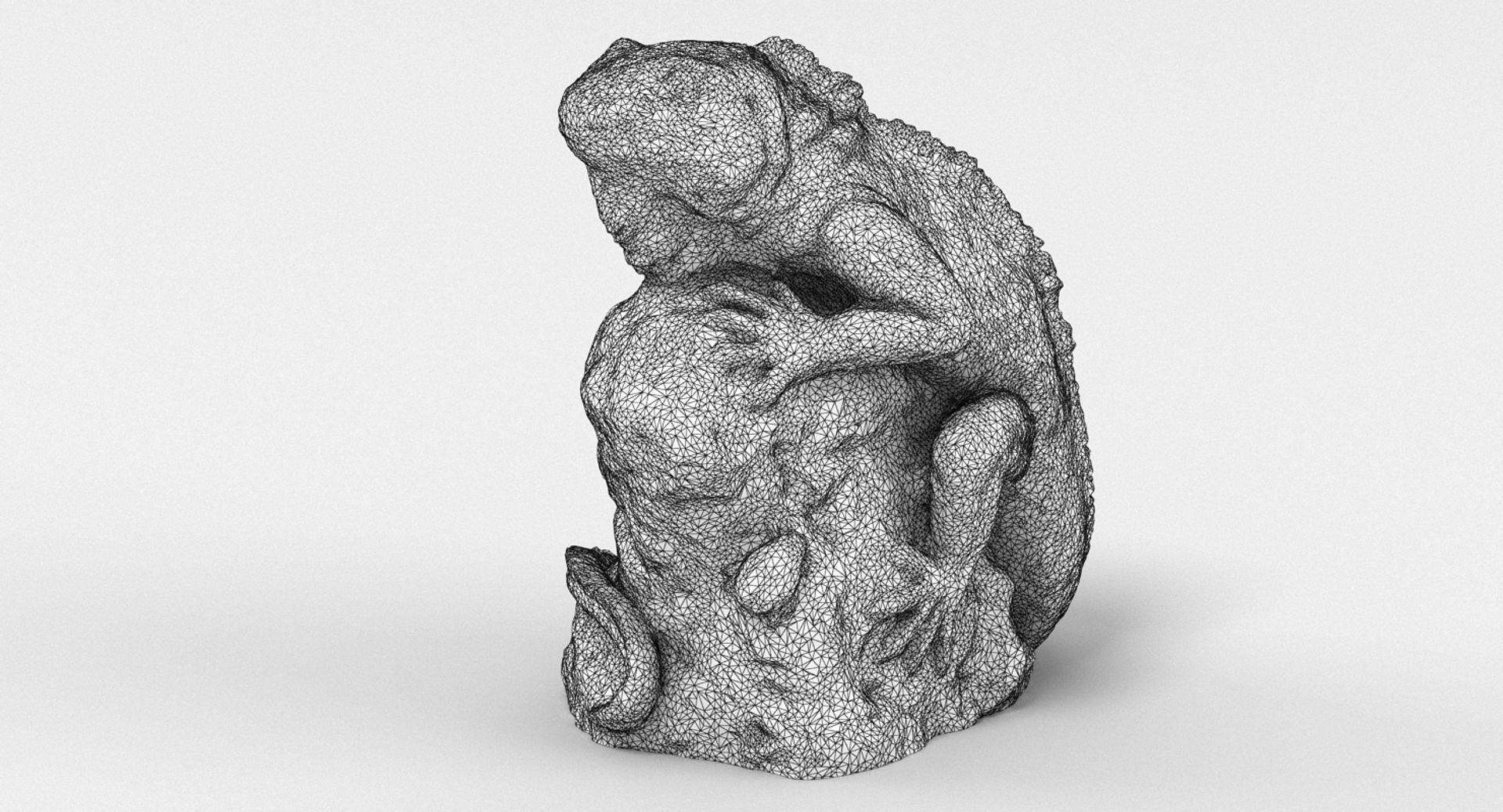 Lizard Statue 3D model_5