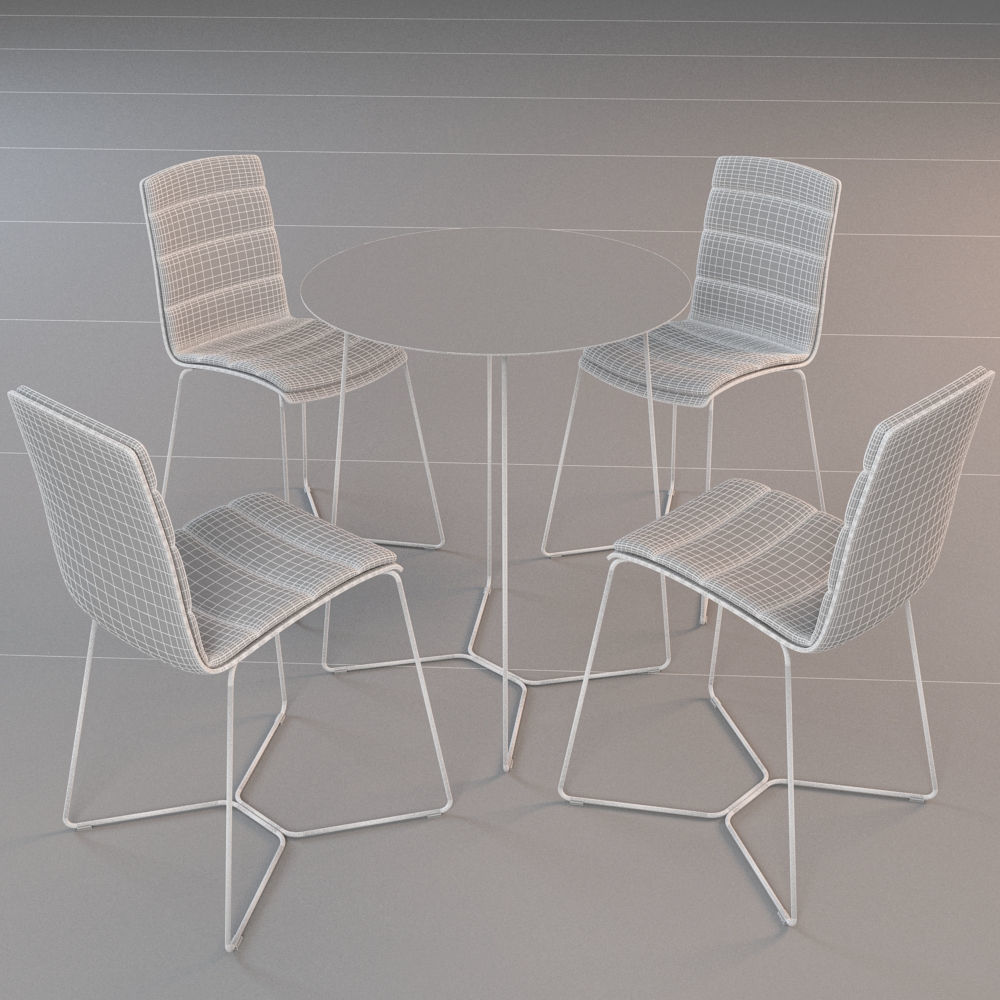 Viteo Table Set Small 3D model_9