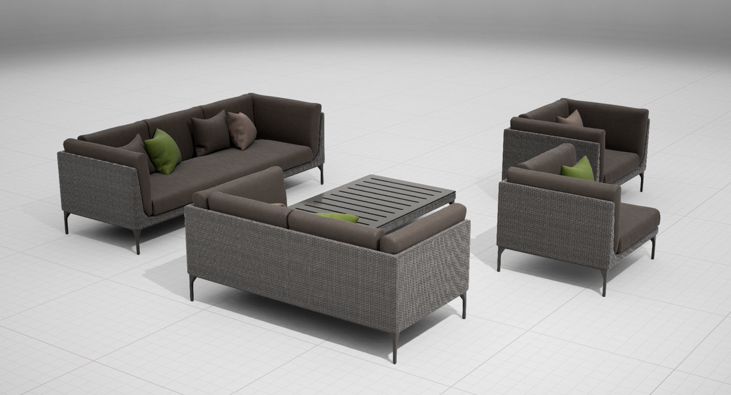 Dedon Mu Set UE4 3D model_6