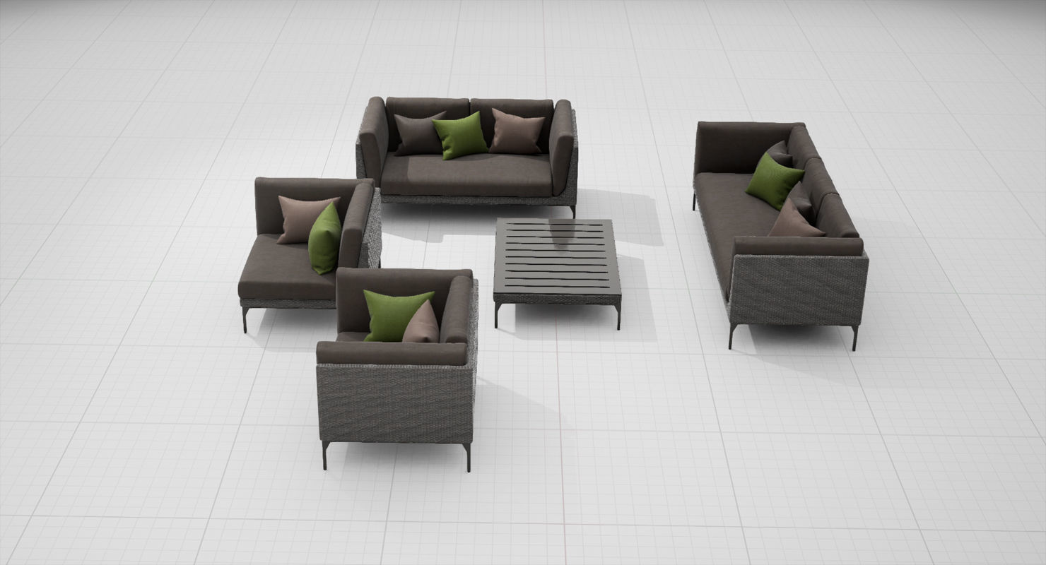 Dedon Mu Set UE4 3D model_3