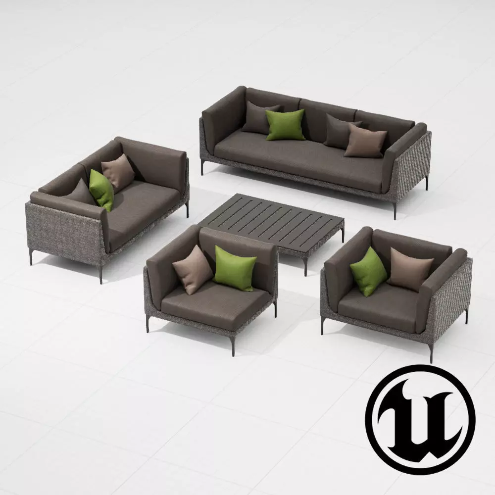 Dedon Mu Set UE4 3D model_0