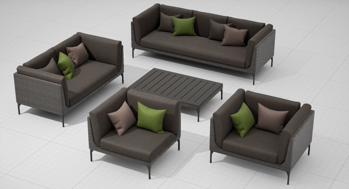Dedon Mu Set UE4 3D model_4