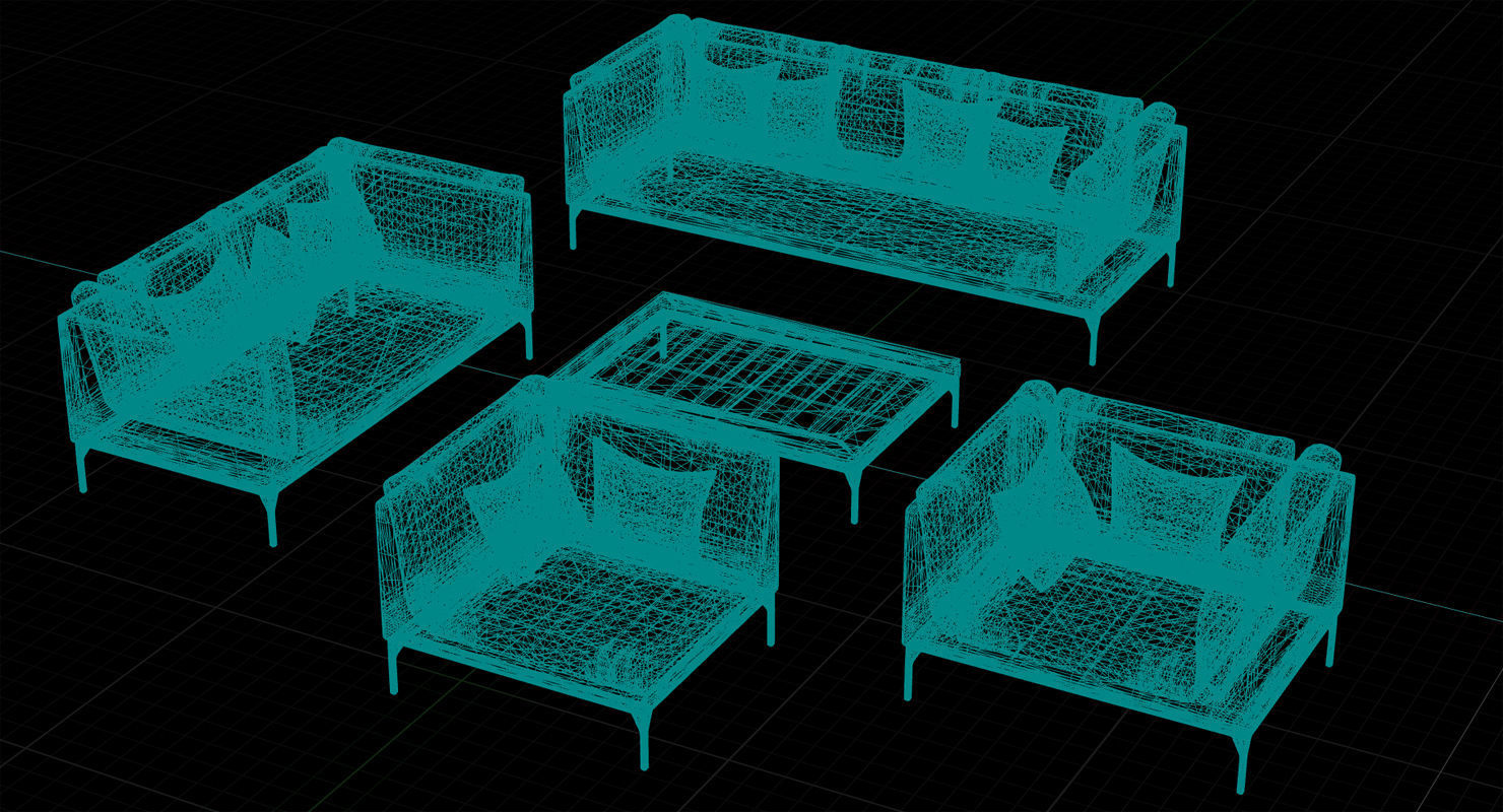 Dedon Mu Set UE4 3D model_2