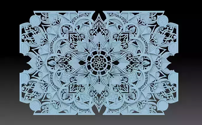 Ornament laser cut mandala
