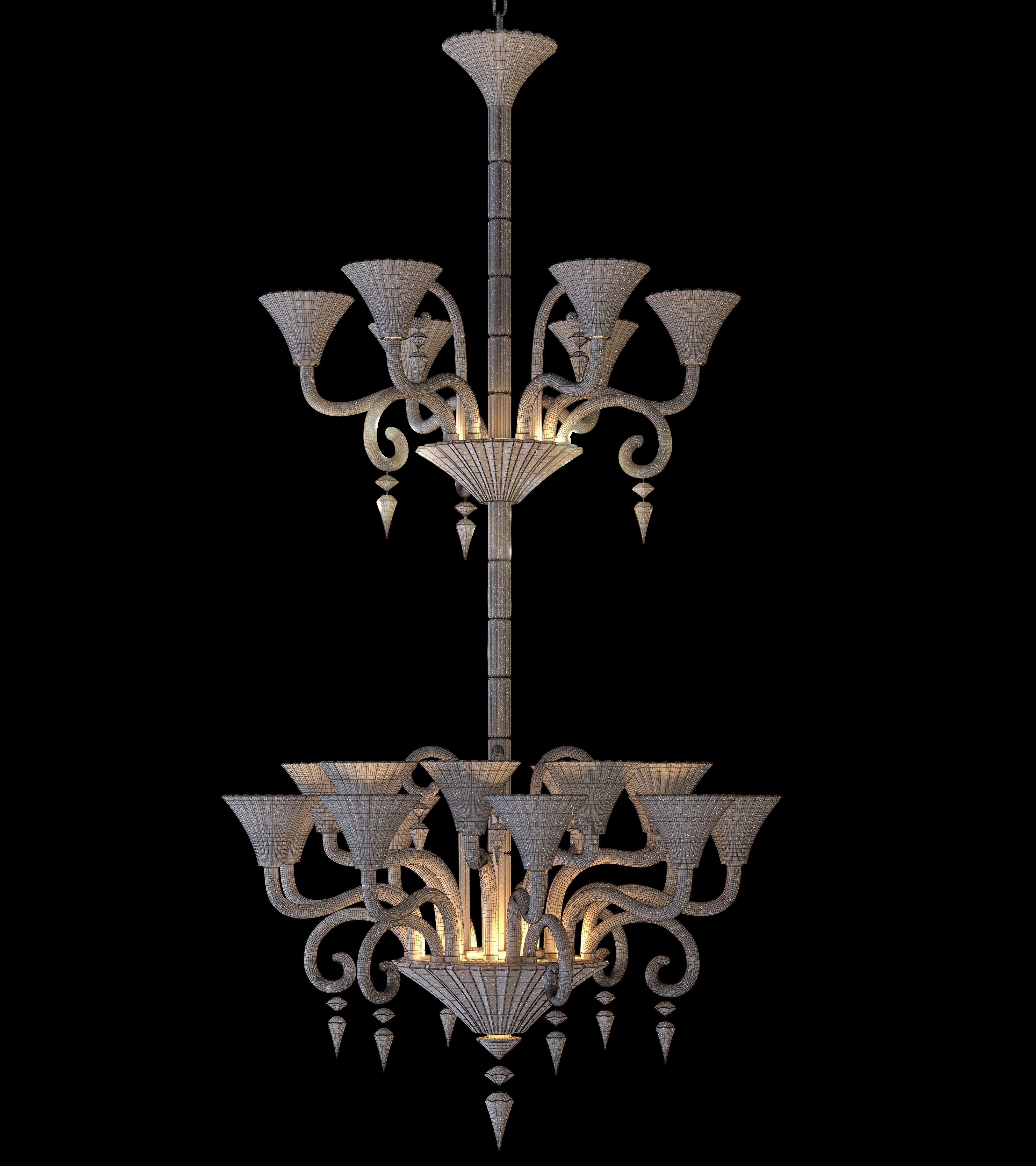 MILLE NUITS CHANDELIER 24L 3D model_3