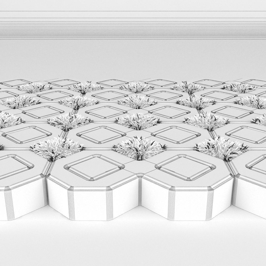 Grass Paver 3D model_8