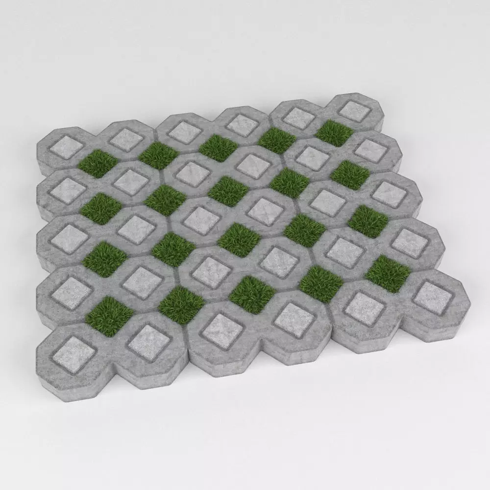 Grass Paver 3D model_0