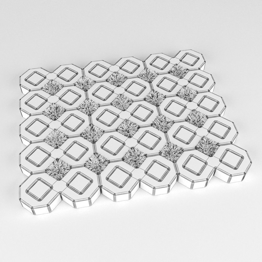 Grass Paver 3D model_6