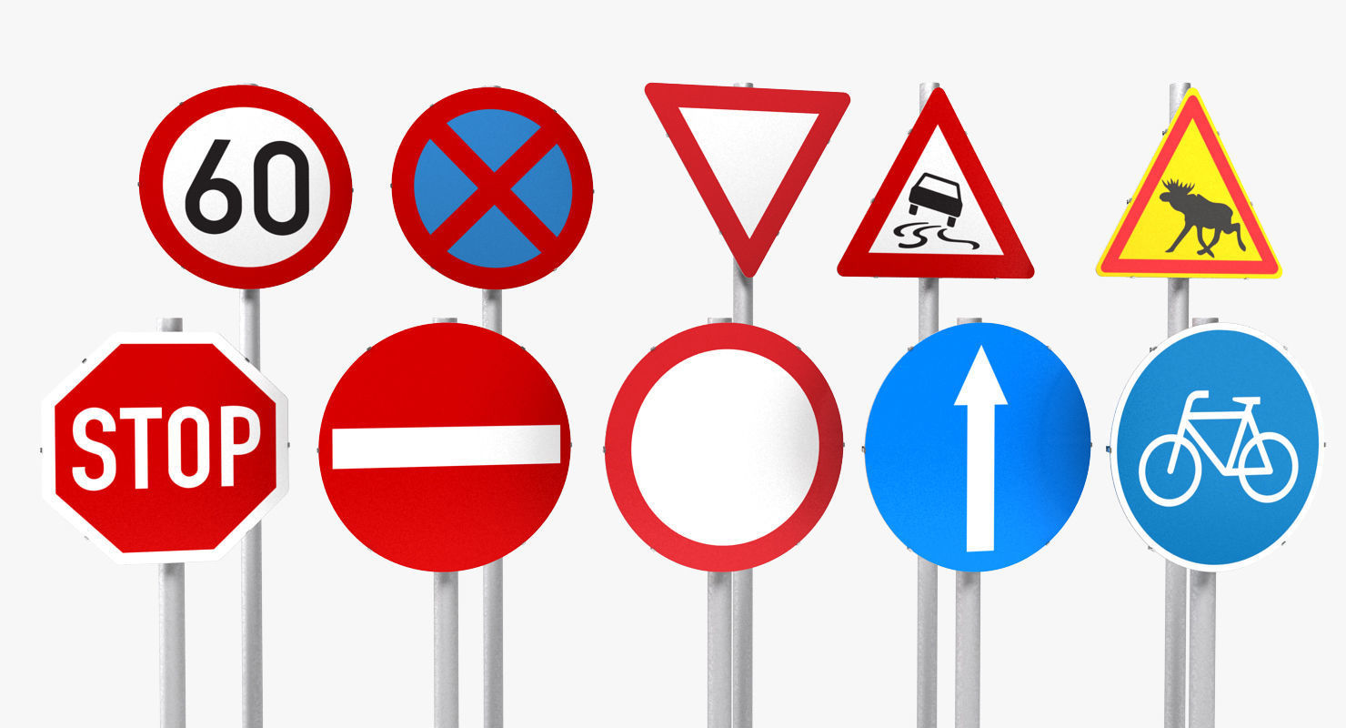 Traffic Signs 3D model_8