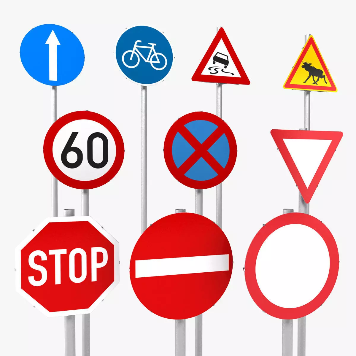 Traffic Signs 3D model_0